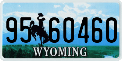 WY license plate 9560460