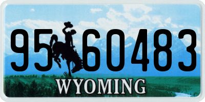 WY license plate 9560483