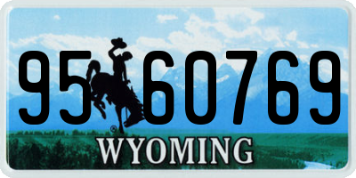 WY license plate 9560769