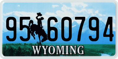 WY license plate 9560794