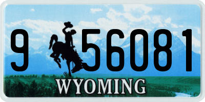 WY license plate 956081
