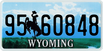 WY license plate 9560848