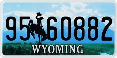 WY license plate 9560882