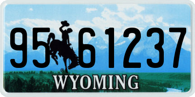 WY license plate 9561237