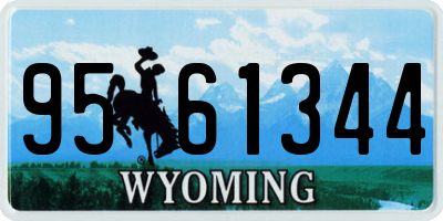 WY license plate 9561344