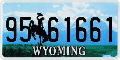 WY license plate 9561661