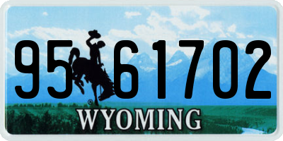 WY license plate 9561702