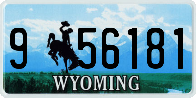 WY license plate 956181