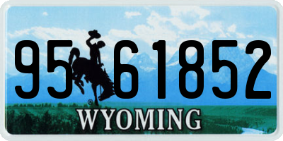 WY license plate 9561852