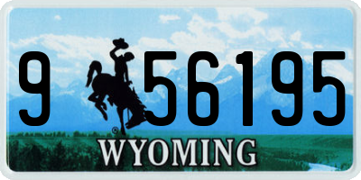 WY license plate 956195