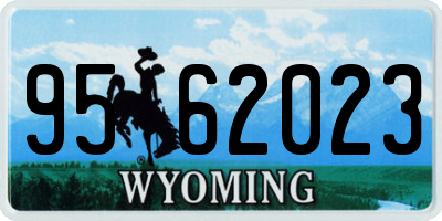 WY license plate 9562023