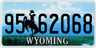 WY license plate 9562068