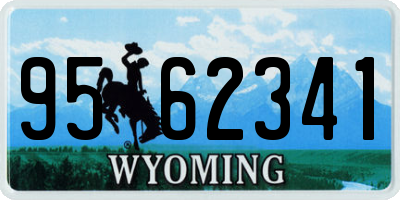 WY license plate 9562341