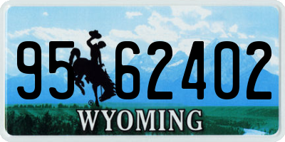 WY license plate 9562402