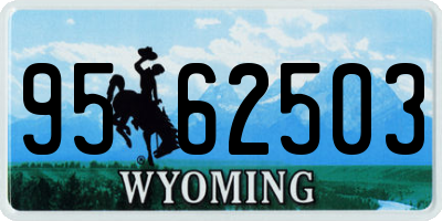 WY license plate 9562503