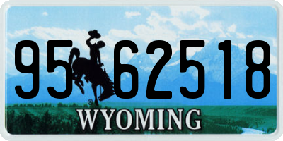 WY license plate 9562518