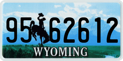 WY license plate 9562612
