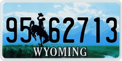 WY license plate 9562713