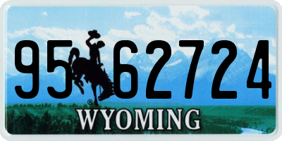 WY license plate 9562724