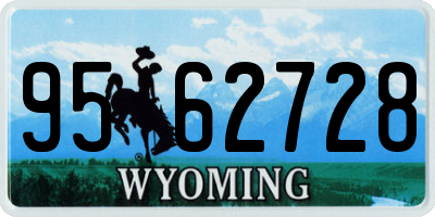 WY license plate 9562728