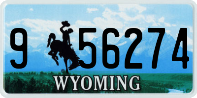 WY license plate 956274