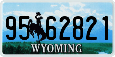 WY license plate 9562821