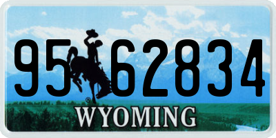 WY license plate 9562834