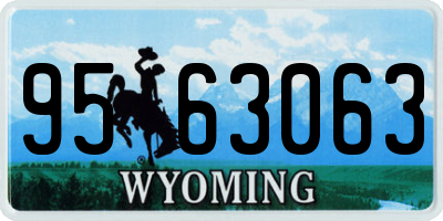 WY license plate 9563063
