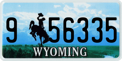 WY license plate 956335