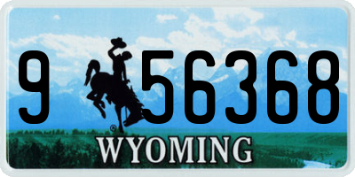 WY license plate 956368