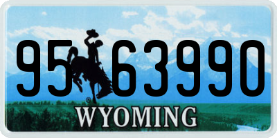 WY license plate 9563990