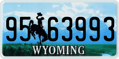 WY license plate 9563993