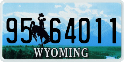 WY license plate 9564011