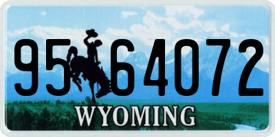WY license plate 9564072