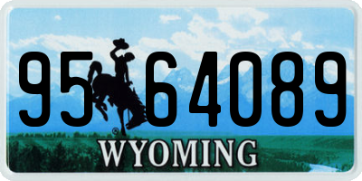 WY license plate 9564089