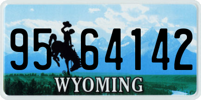 WY license plate 9564142