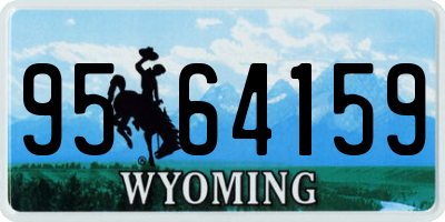 WY license plate 9564159