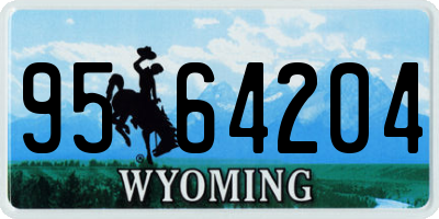 WY license plate 9564204
