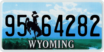 WY license plate 9564282