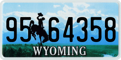 WY license plate 9564358