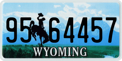 WY license plate 9564457