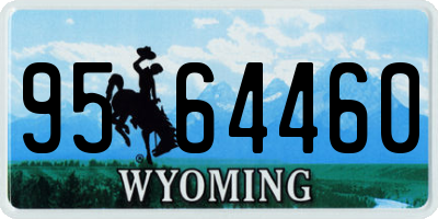 WY license plate 9564460