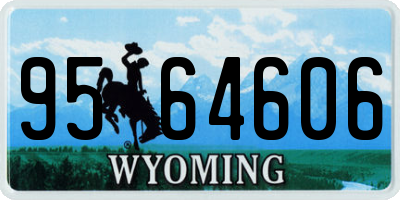WY license plate 9564606
