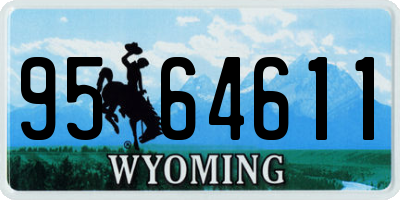 WY license plate 9564611