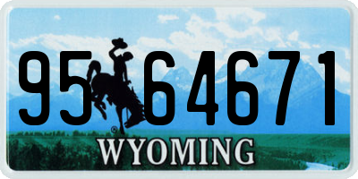 WY license plate 9564671
