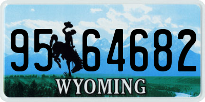 WY license plate 9564682