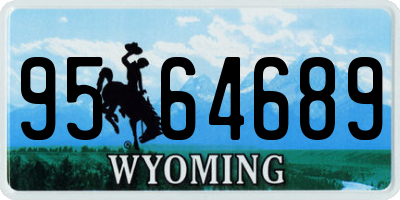 WY license plate 9564689