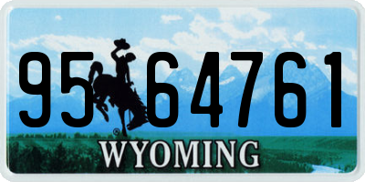 WY license plate 9564761