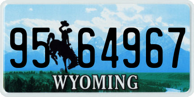 WY license plate 9564967