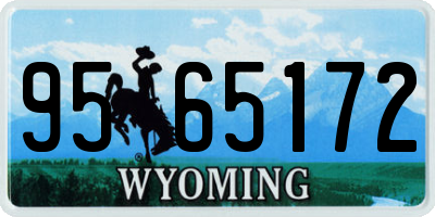 WY license plate 9565172